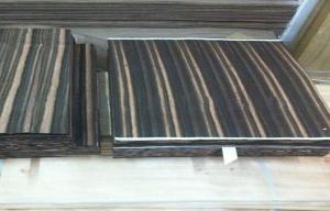 Quality Natural Wood Flooring Veneer , Amara Ebony Veneer Straight Grain wholesale