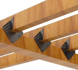 Quality Black Hurricane Tie Clips Fits 2x4 2x6 Truss to Rafter Connectors for Roof Joist Hanger Truss Timber Connectors wholesale