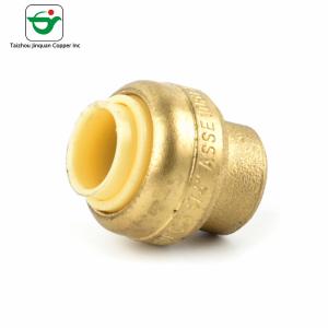 Quality NSF61 1/2&quot; Copper Push Fit Fittings Yellow End Caps wholesale