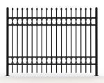 Customized Black Zinc Steel Metal Garrison Fence Panels Maintenance Free