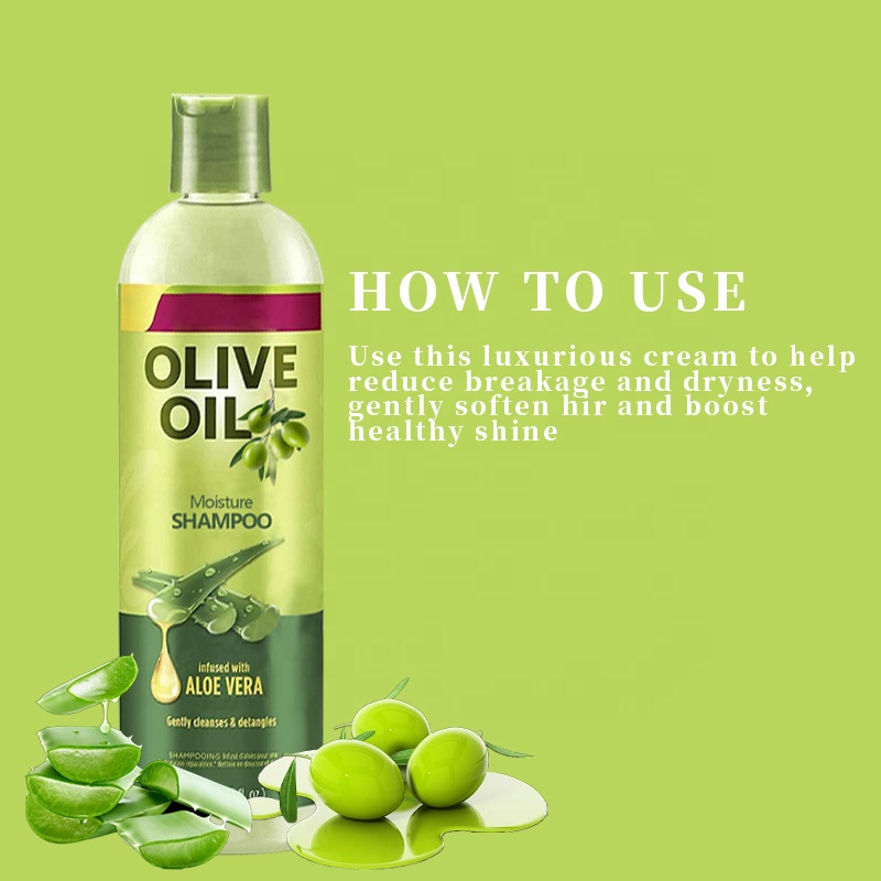 Organic Olive Oil Aloe Vera Shampoo and Conditioner Set for Curly Hair Care Products
