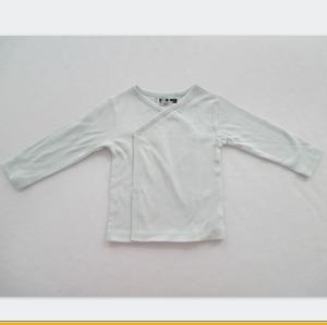 Quality Cotton Wrap Baby Girl Long Sleeve Shirts Brushed Interlock Soft wholesale