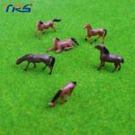 1:87 scale ABS plastic Farm Animals brown model Horses for model building