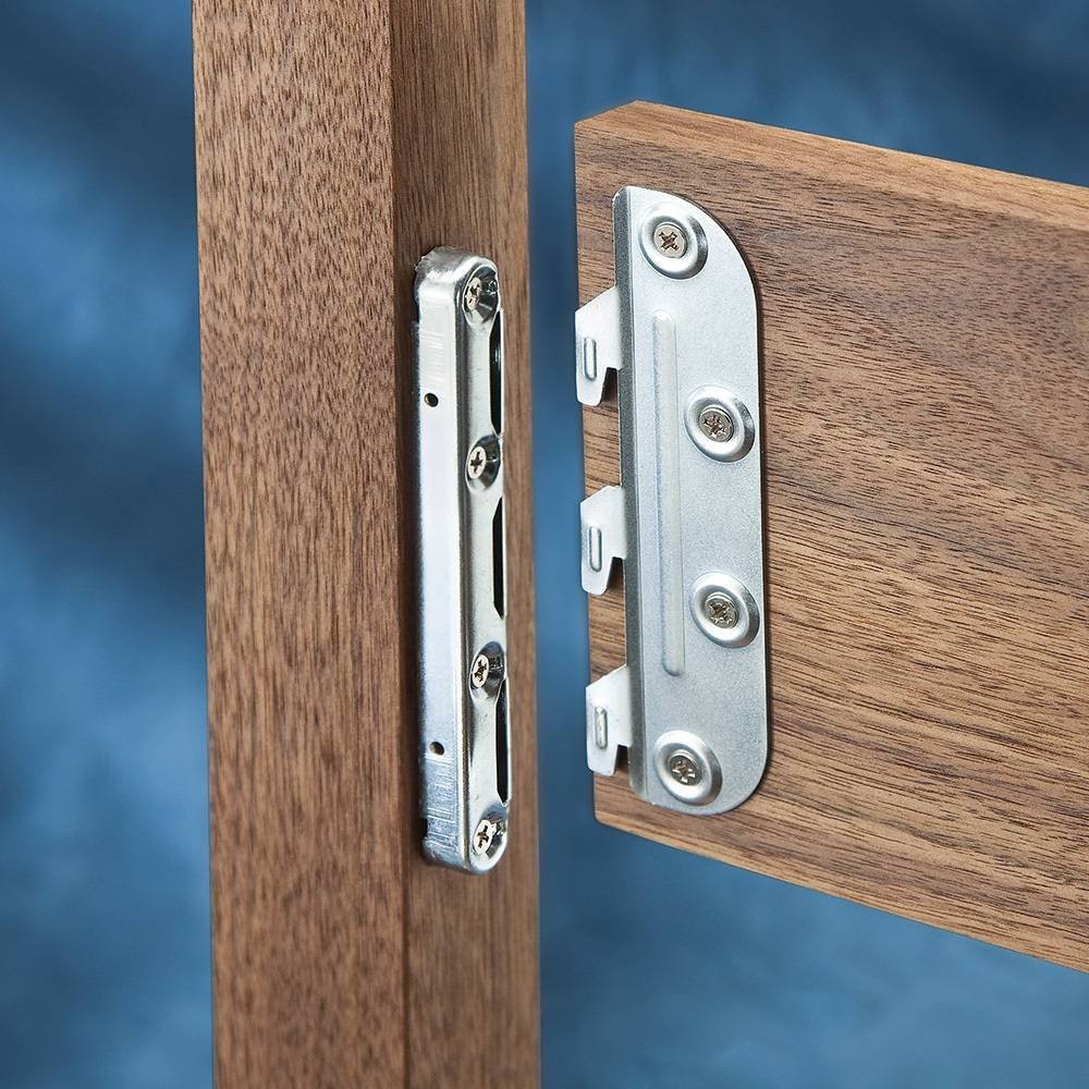 Bed Fittings Zinc Color Fixed Bed Angle Bracket and Connecting Brackets for Fixed Beds