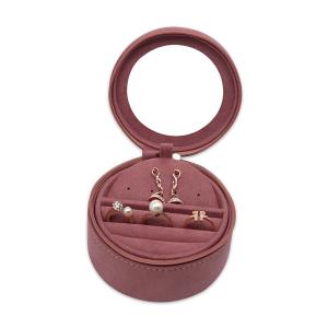 Quality Metallic Logo Laser Emboss Jewelry Travel Case Velvet Interior wholesale