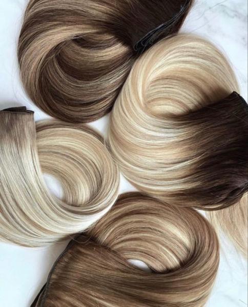 Beautiful color Russian hair quality Genius weft European hair hair extensions