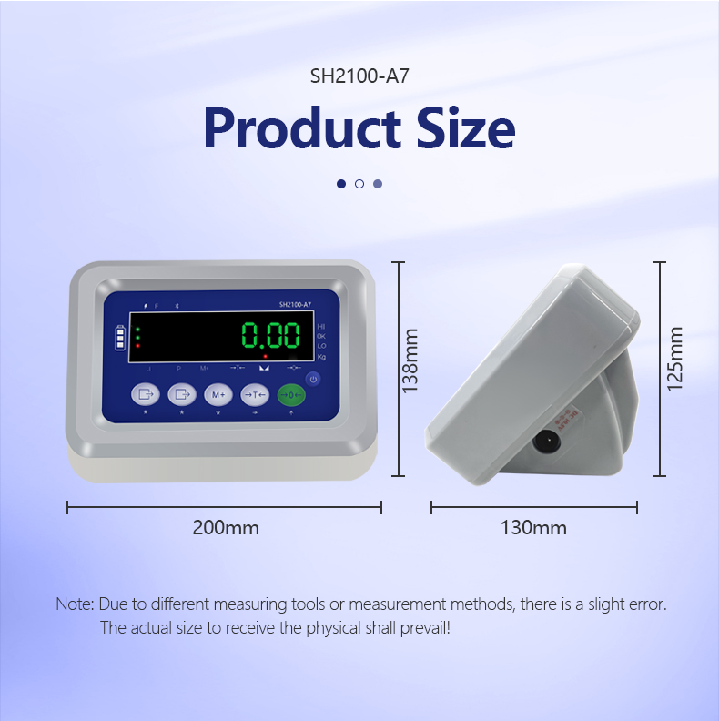 130mm*138mm*200mm SOHE A7 Meter Weighing Indicator for Accurate Weight Measurement