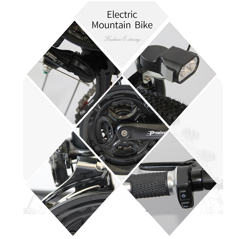 500w Electric Mountain Bike , 26"X1.95" Battery Assist Mountain Bike 13AH