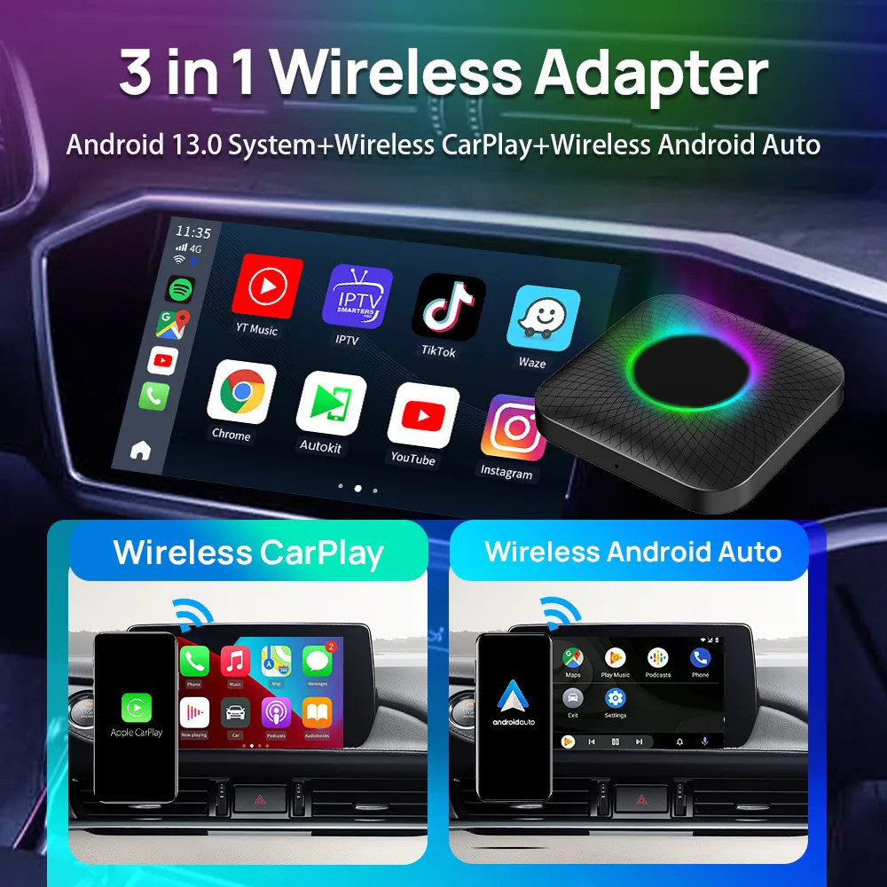 Andriod Box Cpc200 Tbox Ambient 64Gb Wireless Adapter CarPlay Adapter Box Youtube Carplay netflix Carlinkit Ai Smart magicbox