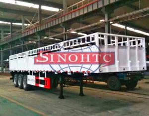 Quality Flatbed Side Wall Container Semi Trailer 40 Ton Payload Capacity Three Axle wholesale
