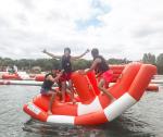 3mL*2mW Double Tubes Inflatable Water Totter For Adults