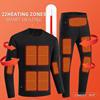 Winter Men Warm Electric Heating Suit Set Heating USB Heated Thermal Underwear