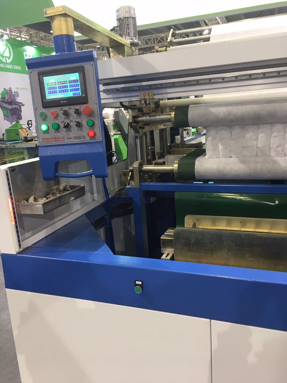 High Efficiency Viscose Machine , 7kw Automatic Mattress Spring Machine