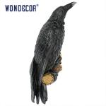 Weatherproof Crow Bird Metal Wall Art Smooth Texture