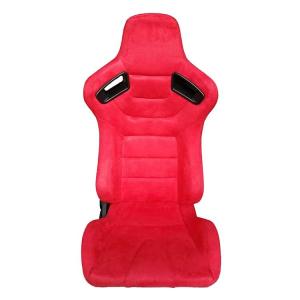 Quality Red Stitching Sport Racing Seats Suede Fabric With Slider Right / Left Adjustment wholesale