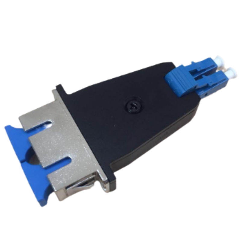 Miniature Hybrid Fiber Optic Adapter for LC Male to SC Female 0.3dB Insertion Loss 2