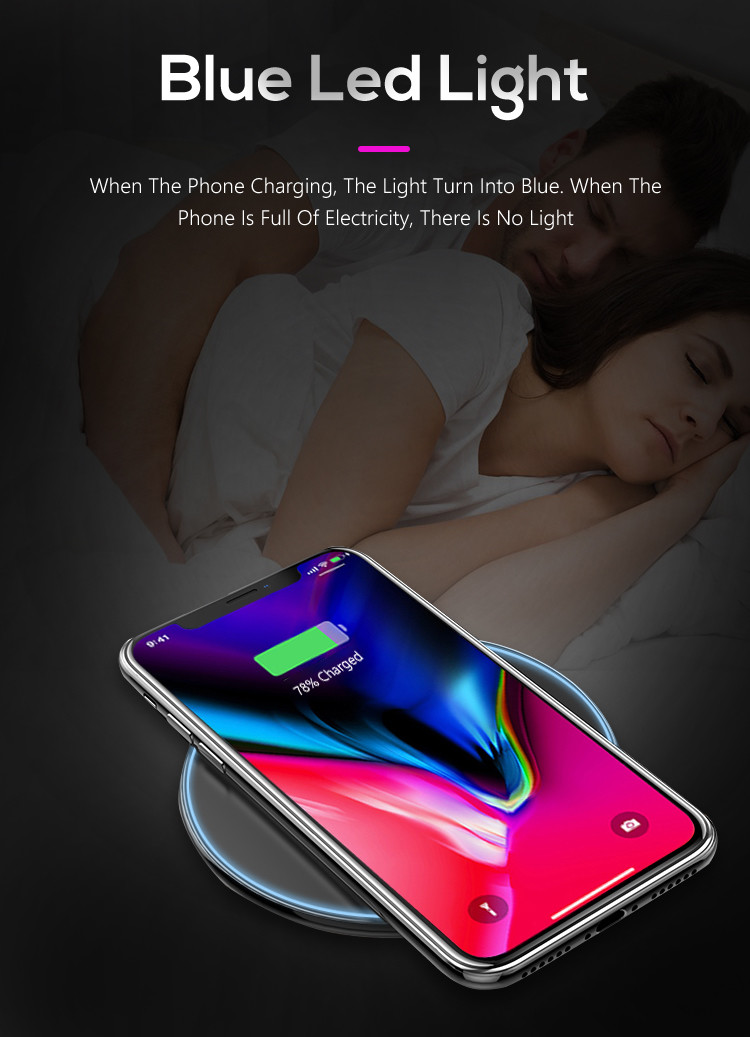 Alunimium 7.5w 10W Fast Charge Wireless Charger