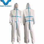 Autumn Special Feature Disposable White Micro Film Suit with Hood Abrasion Tear