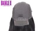 150% Density Human Hair Short Straight Frontal Wig Human Hair Black Color
