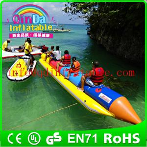 Quality QinDa Customized Inflatable Banana Boat / Inflatable water game wholesale