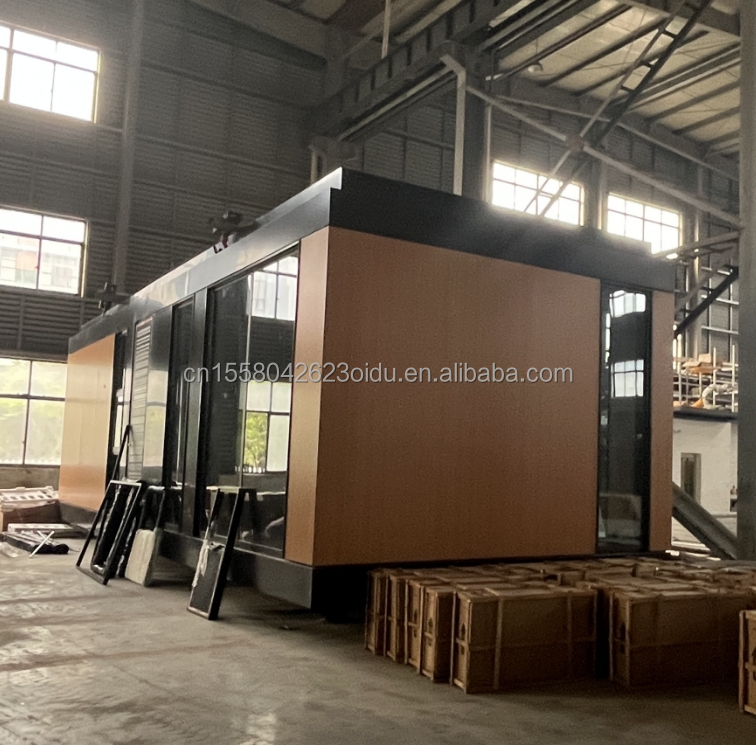 Outdoor Modern Design Expandable Container Home Prefabricated Wooden Structure Large Glass Sunroom for Family Couple Hotel