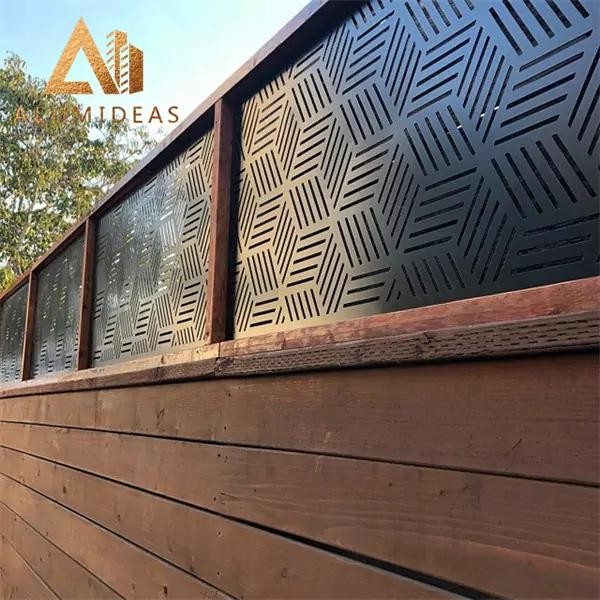 Decorative outdoor privacy panels