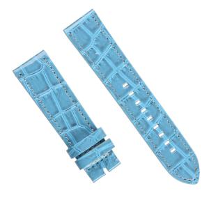 Quality 16mm Leather Watch Strap Bands , Light Blue Crocodile Watch Band wholesale