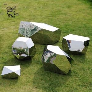 Quality Stainless Steel Sculpture Garden Mirror Polished Geometric Modern Abstract Art Landscape Manufacturer wholesale