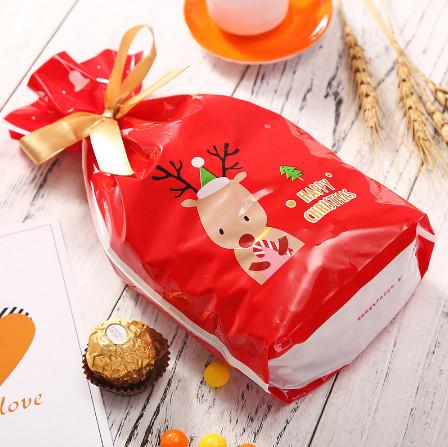 Christmas Candy Bags Plastic Gift Bags Package For Candy Buffet Drawstring Party