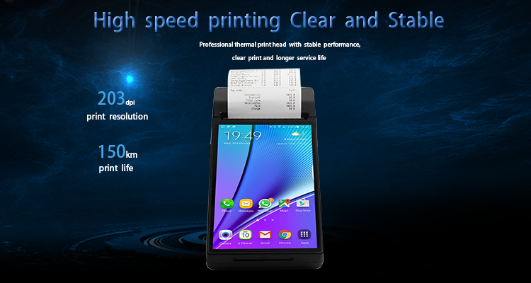 7inch Android Handheld POS Terminal with 80 MM Printer NFC 3G/4G Digital POS Machine