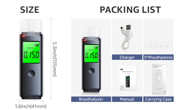 Cheap Home Personal Alcohol Breathalyzer Digital Alcohol Tester  With Lowing Reminder for sale