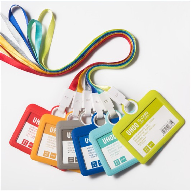 Hands-Free Convenience Customized ID Card Holder with Non-Toxic Soft Silicone Lanyard