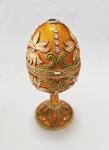 Hand Painted Enameled Faberge Egg Style Decorative Hinged Jewelry Trinket Box