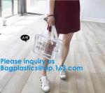 PVC, Nylon, slider closure Stadium Bag, Clear tote Bag, Beach Bag Handbag,