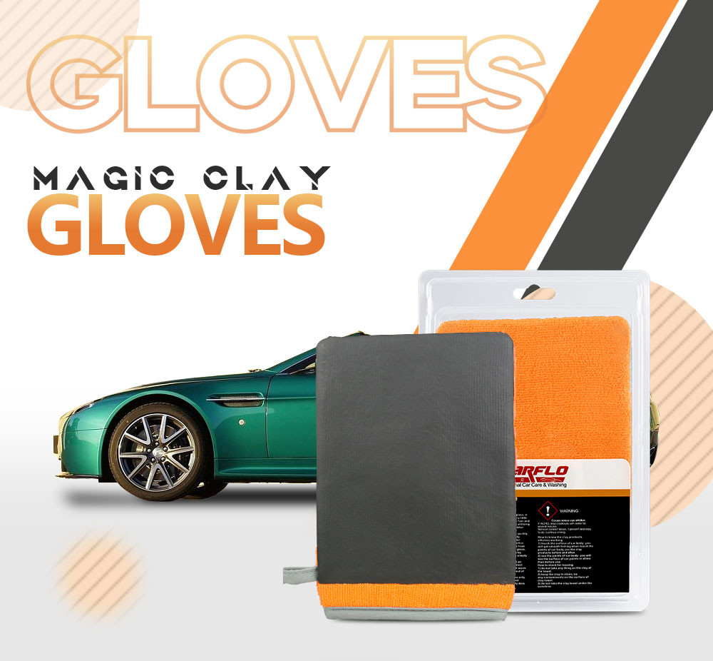 Medium Orange Nanoskin Clay Mitt S M L XL Size For Auto Wahshing