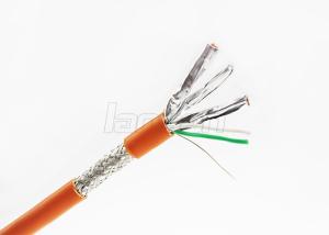 Quality Transmission Shielded Cat6a Cable , Copper Braiding Network Cat6a SFTP Cable wholesale
