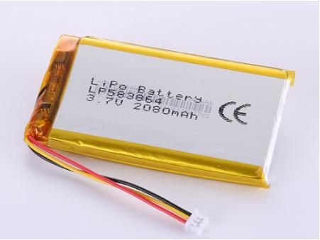 LP583864 3.7V 2080MAH li ion battery manufacturers 1 Year Shelf Life High