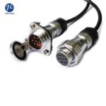 Waterproof Rear View Camera Cable Trailer 7 Pin With 2 Channel CAMS