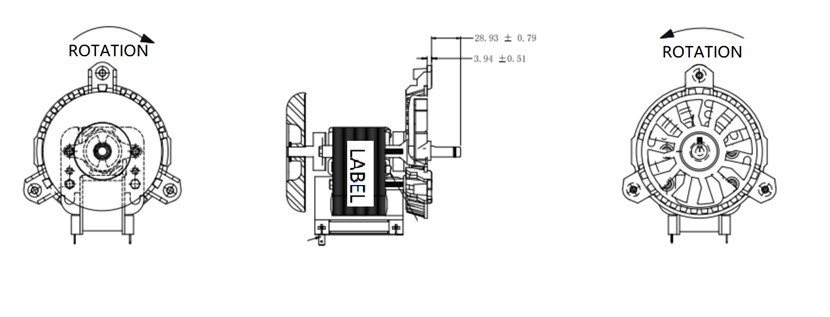 C Frame Shaded Pole Motor 83W 240V 60HZ Single Phase upright holding cabinet oven Fan Motor