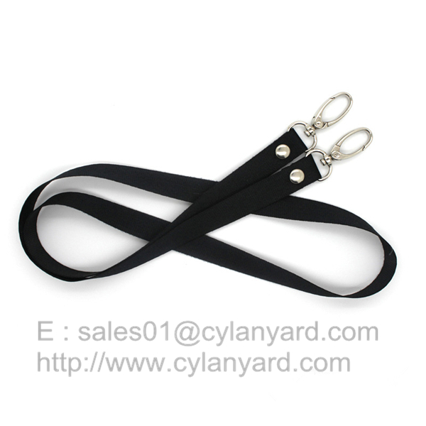 two ends riveted polyester lanyard with metal clips