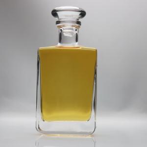 Quality 200ml Personalized Rectangular Liquor Bottle Lead Free Flint Glass Super White wholesale