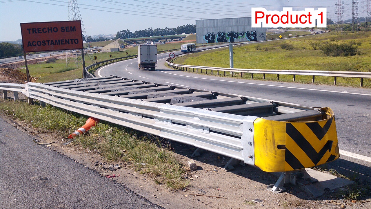 Roadway Safety Barrier Galvanized And Powder Coated Guardrails For Highways