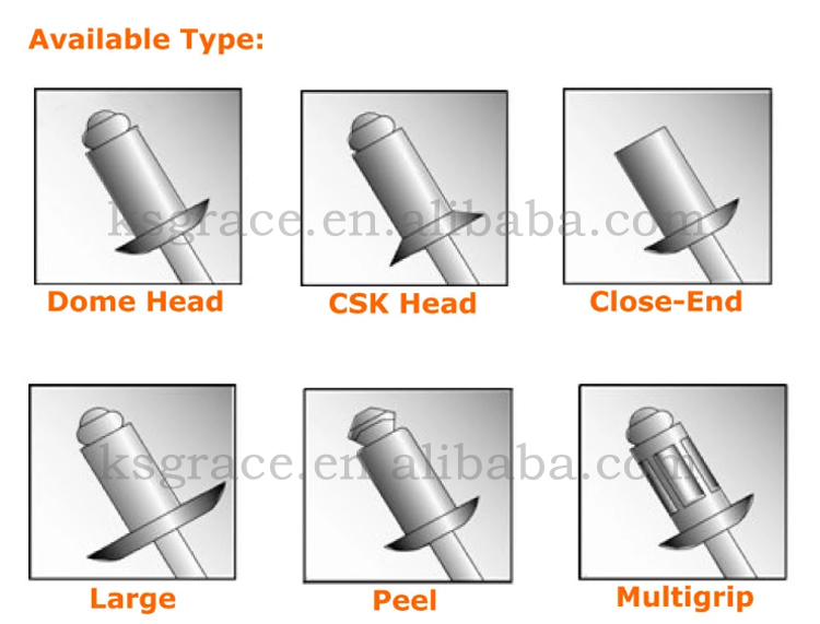 Din 7337 Aluminium Waterproof Blind Rivet Flat Round Head