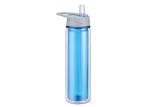 500ML Double Wall Plastic Sports Water Bottle BPA Free Drink Bottles With Straw