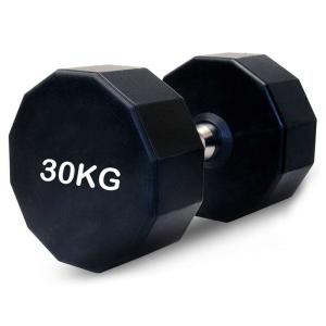 Quality Gym Fitness 12 Sides Black Dumbbells Set Cast Iron Rubber Coated wholesale