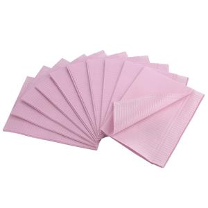 Quality Waterproof Pink Disposable Consumable 3ply Scarf Apron Dental Bib wholesale