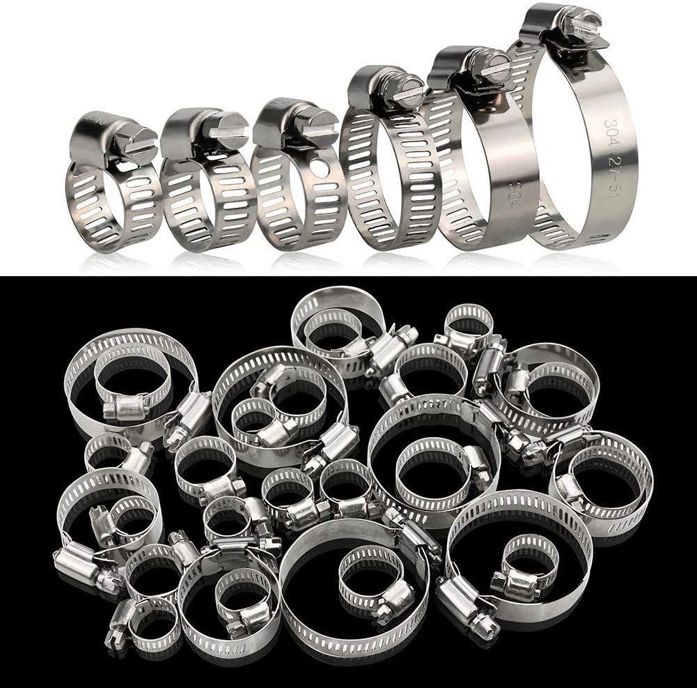 16-300mm INCH Measurement System Stainless Steel Pipe Clamp with Slotted Head Screw Hose Clamp Standard or Nonstandard