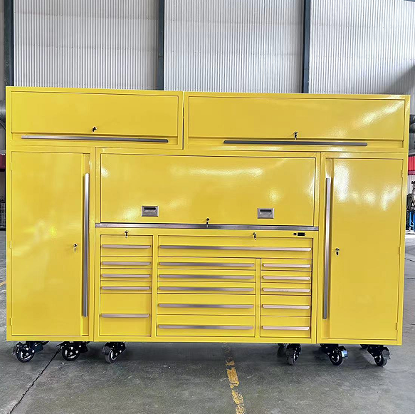 Metal Tool Box for Car Mechanics 72 Inches Rolling Tool Chest Made of Cold Rolled Steel