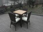 Excellent Strong Hand-Woven Dark Brown Rattan Garden Dining Sets