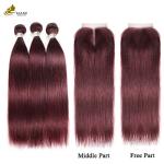 8Inch-30Inch 99j Burgundy Wig Body Wave Human Hair Extensions